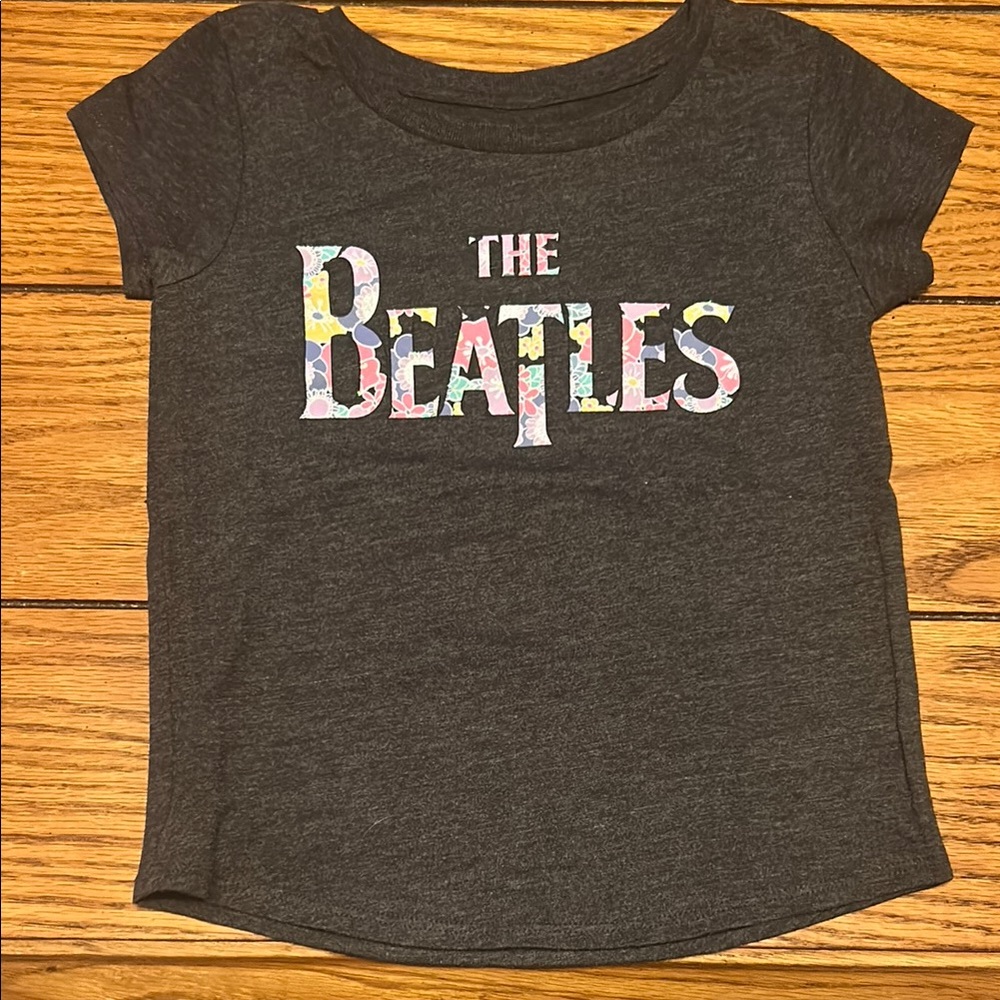 Jumping Beans Gray Short Sleeve Tee with Beatles Logo NWOT